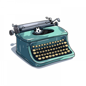pngtree-typewriter-clipart-vintage-typewriter-with-ghost-illustration-cartoon-vector-png-image_6820828